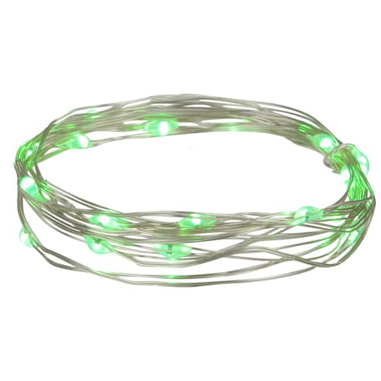 Northlight 20ct. Micro Fairy Copper Wire LED Christmas Lights in Green | 6 ft | Michaels®